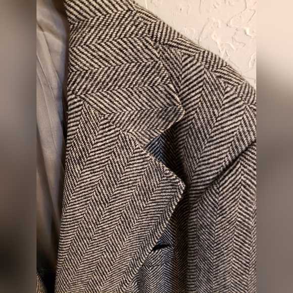 Men's wool herringbone blazer - Picture 3 of 10